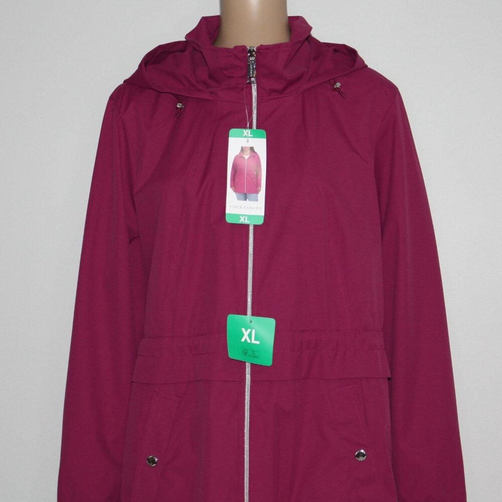 Vince Camuto Women's Pink Fuchsia Lightweight Rain Jacket in size XL NWT - Picture 6 of 12